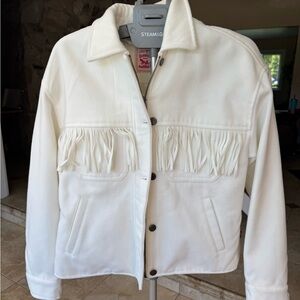 Levi’s Women Western Cream Fashion Shirt Jacket